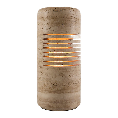   Modern European furniture - Beige Travertine Accent Table Lamp - www.oroa.com | Oroa.com