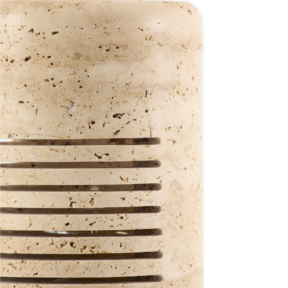   Modern European furniture - Beige Travertine Accent Table Lamp - www.oroa.com | Oroa.com