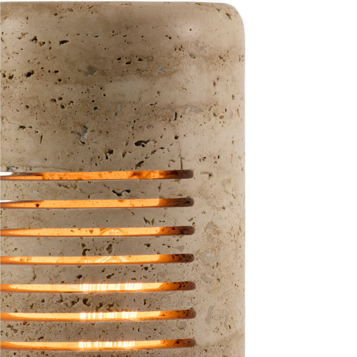   Modern European furniture - Beige Travertine Accent Table Lamp - www.oroa.com | Oroa.com