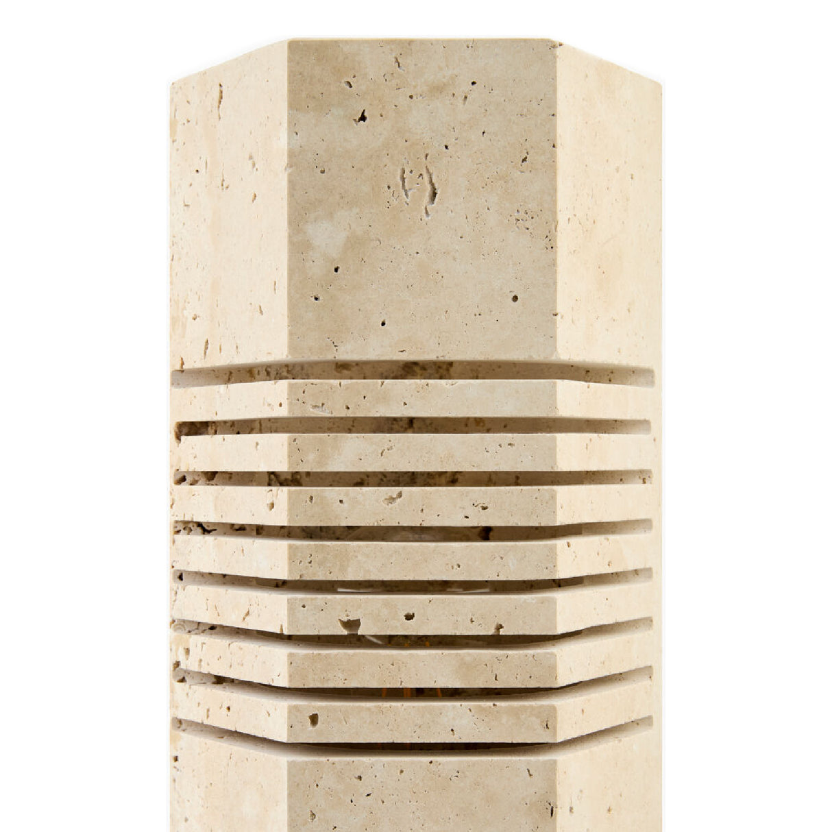   Modern European furniture - Beige Travertine Accent Table Lamp - www.oroa.com | Oroa.com