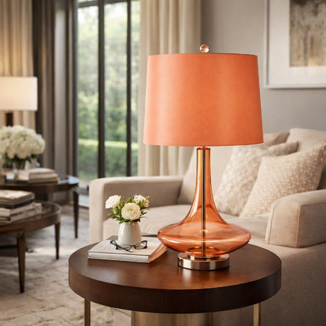   Modern European furniture - Orange Glass Accent Table Lamp - www.oroa.com | Oroa.com
