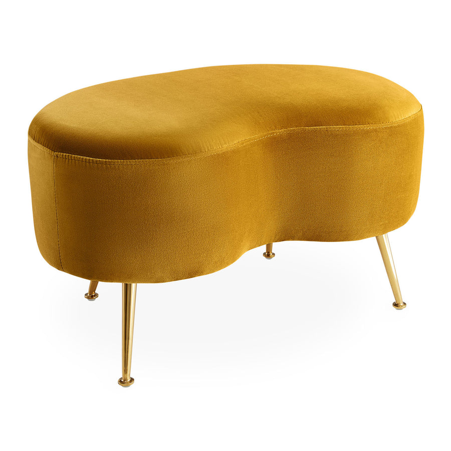   Brass Legs Upholstered Ottoman | Oroa.com