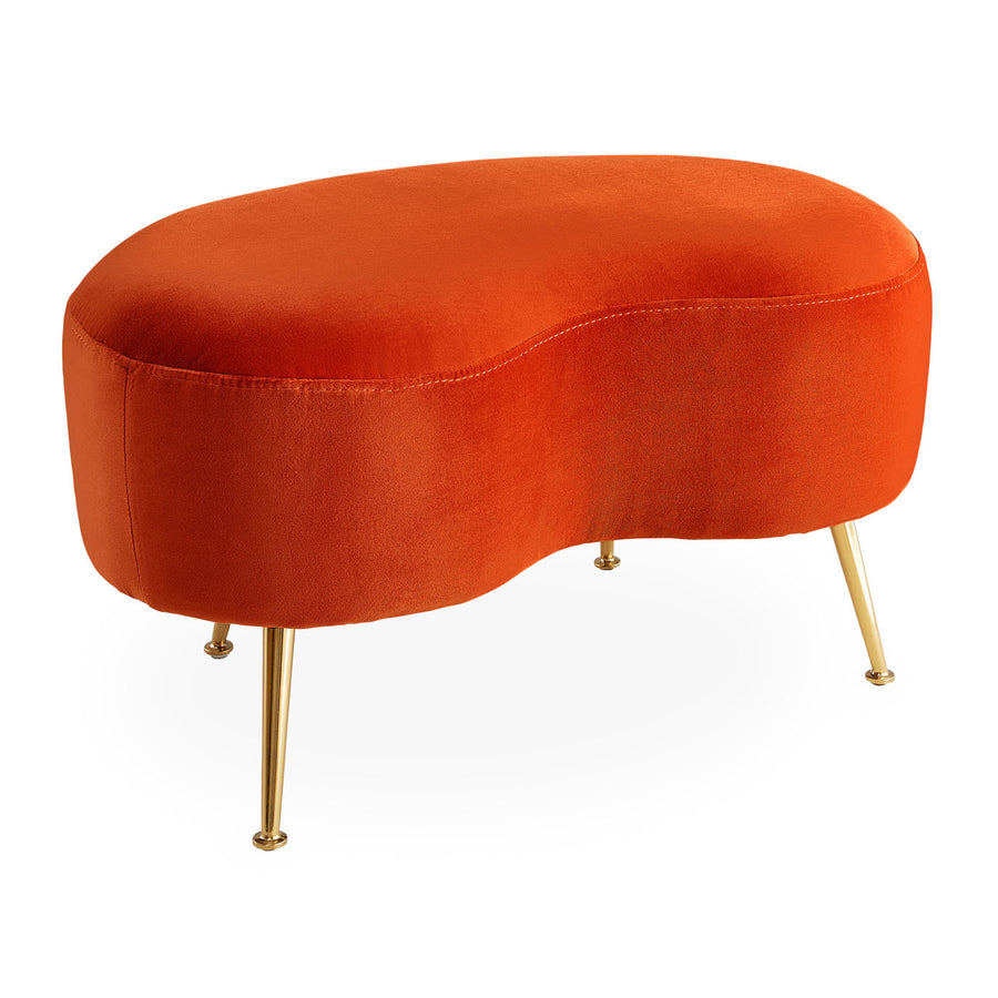   Brass Legs Upholstered Ottoman | Oroa.com