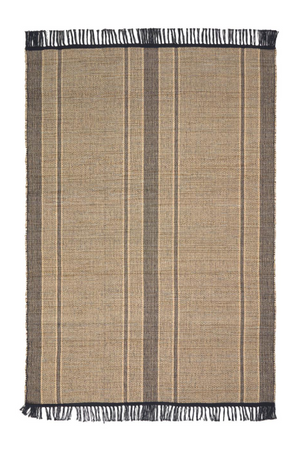   Black Brown Fringed Rug 5' x 7'5'' | Oroa.com