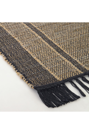   Black Brown Fringed Rug 5' x 7'5'' | Oroa.com