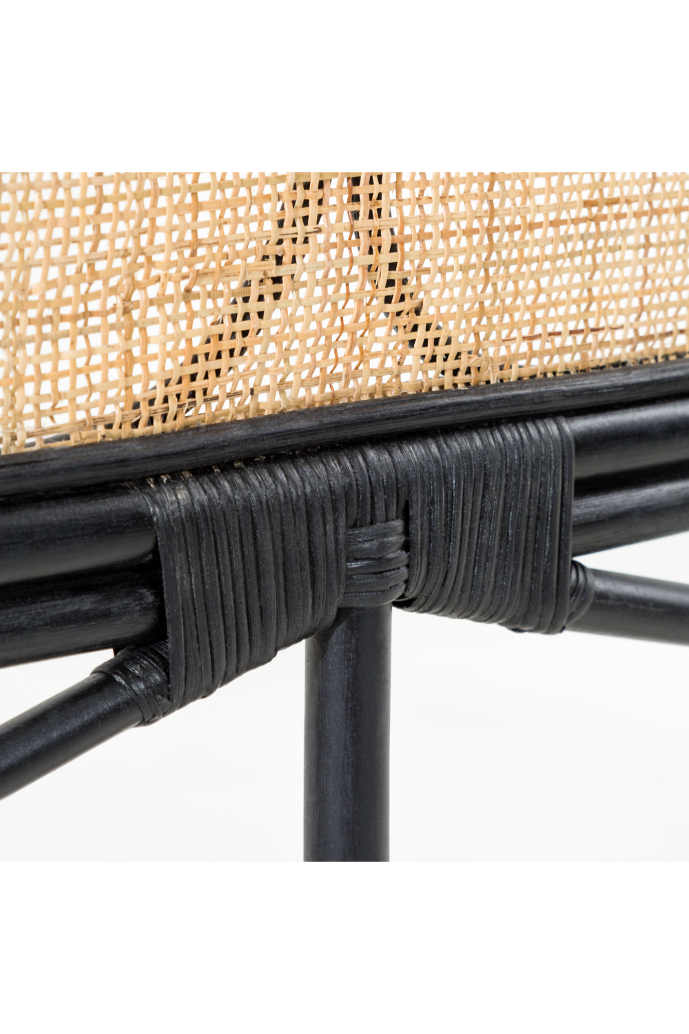  Black Weaved Rattan Queen Headboard 67" | Oroa.com