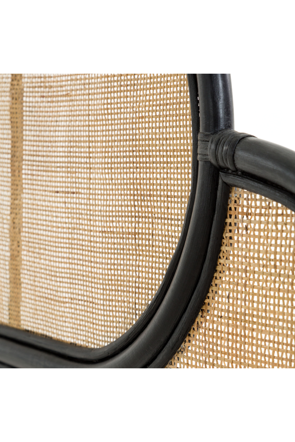   Black Weaved Rattan Queen Headboard 67" | Oroa.com
