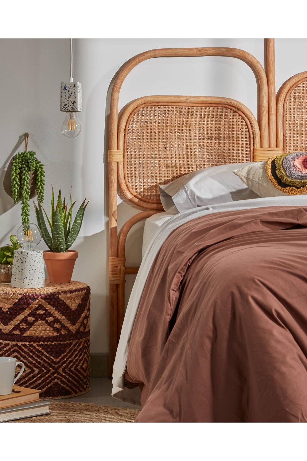   Rattan 3-Panel Queen Headboard 67" | Oroa.com