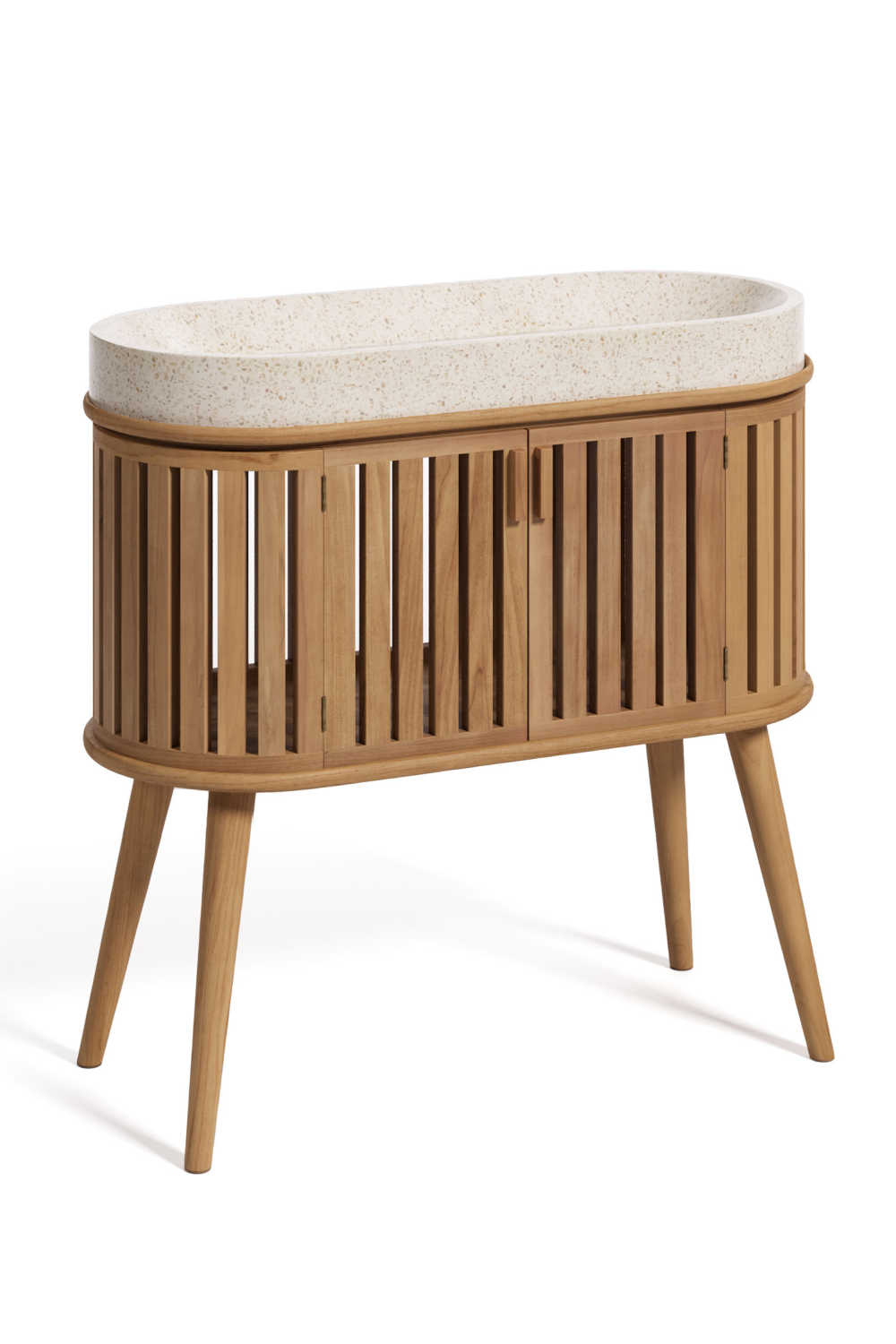   Oval Wooden Vanity Unit | Oroa.com