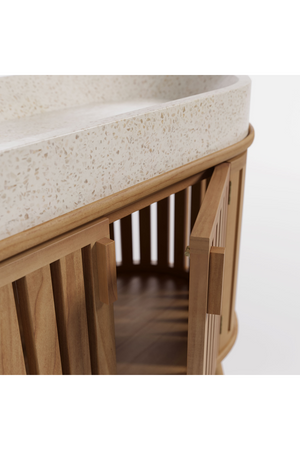   Oval Wooden Vanity Unit | Oroa.com