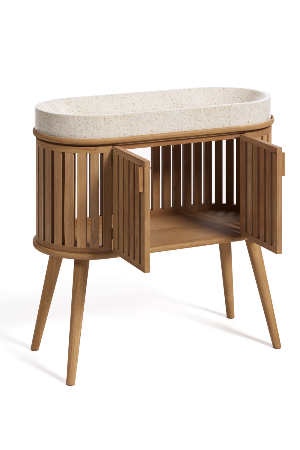   Oval Wooden Vanity Unit | Oroa.com