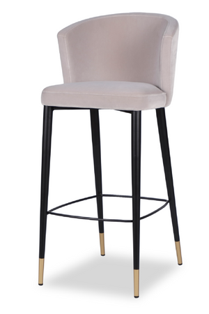   Velvet Curved Barstool | Oroa.com