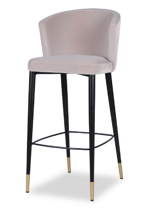   Velvet Curved Barstool | Oroa.com