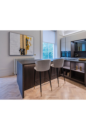   Velvet Curved Barstool | Oroa.com