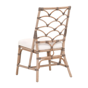   Matte Gray Rattan Dining Chairs (2) | Oroa.com