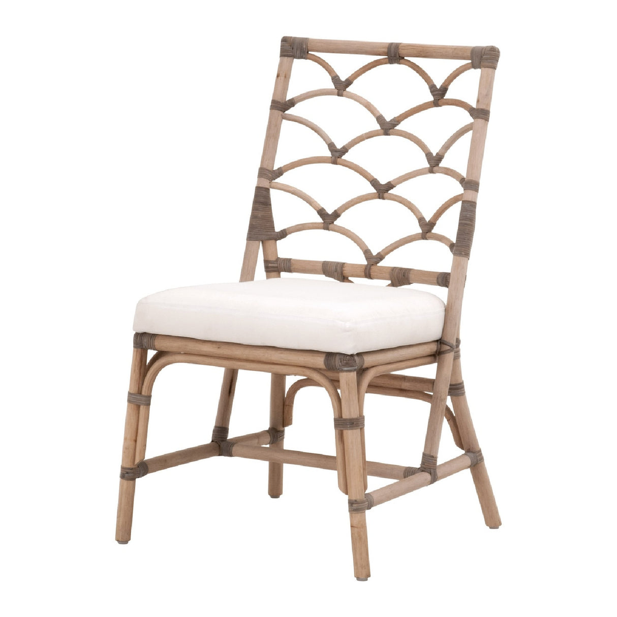   Matte Gray Rattan Dining Chairs (2) | Oroa.com