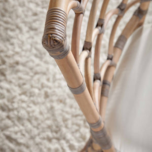   Matte Gray Rattan Dining Chairs (2) | Oroa.com