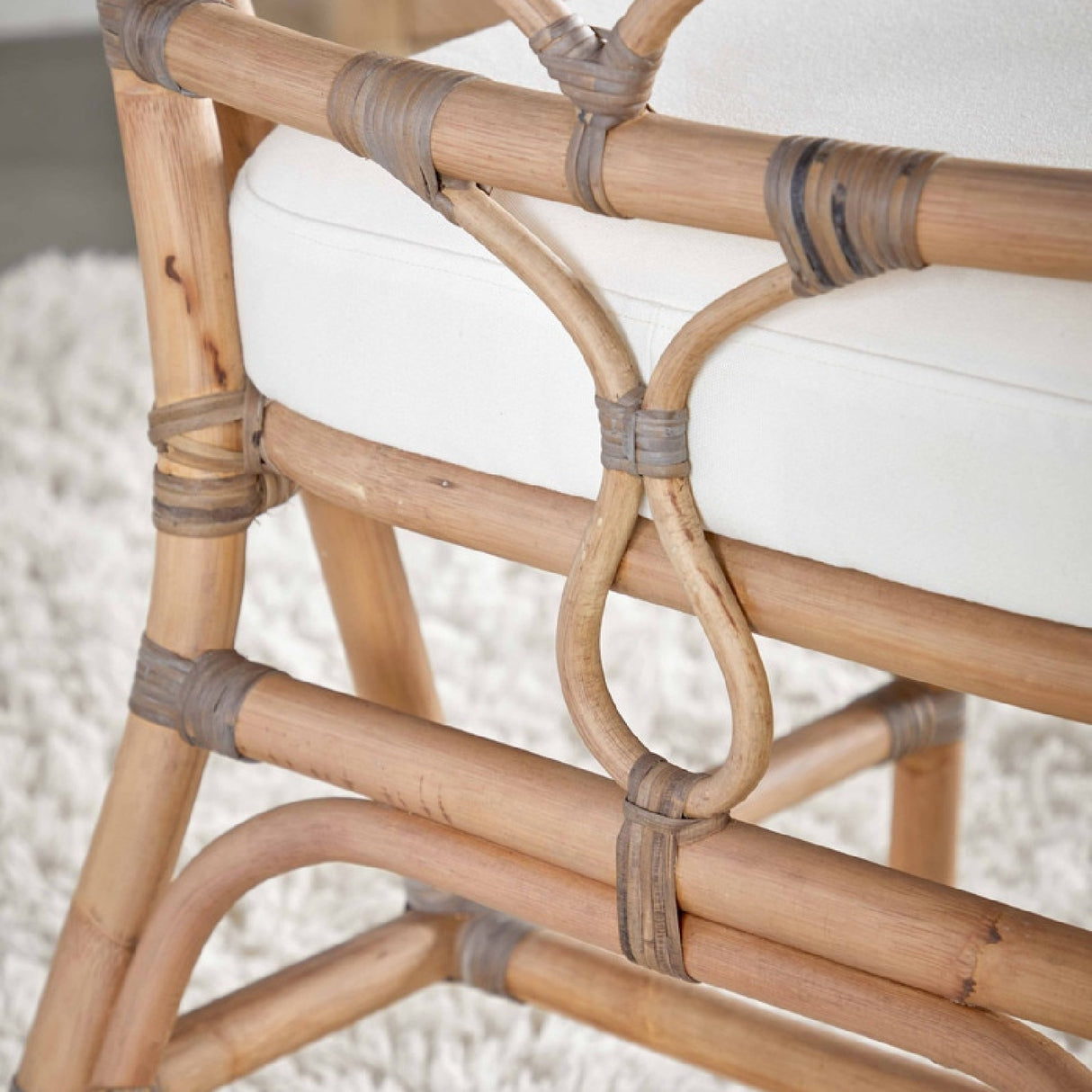   Matte Gray Rattan Dining Chairs (2) | Oroa.com