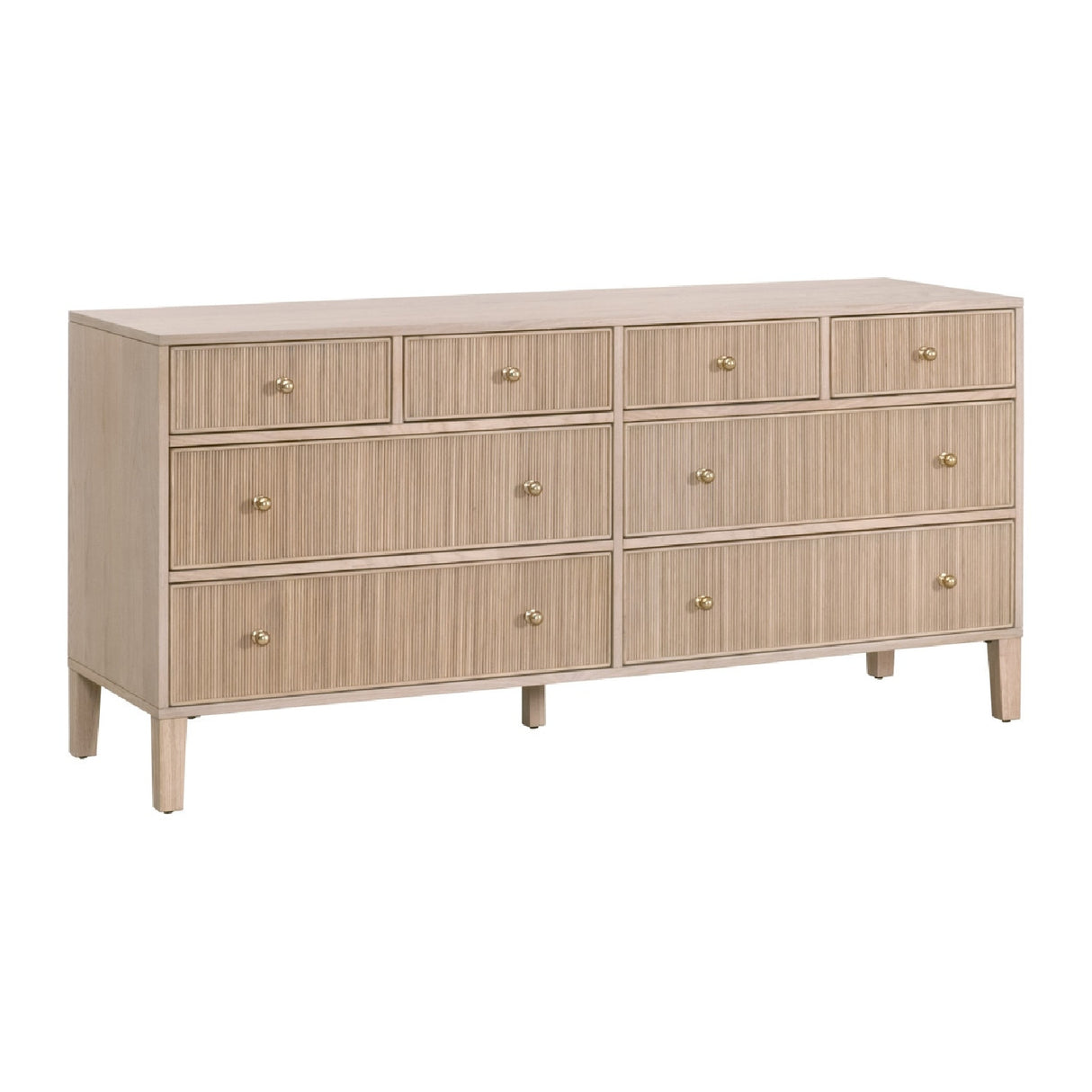   8-Drawer Oak Double Dresser | Oroa.com