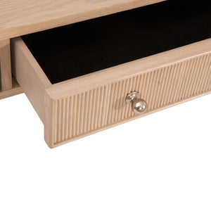  Natural Oak 3-Drawer Desk | Oroa.com