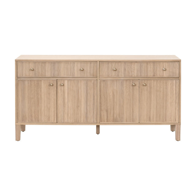 Modern European furniture - Fluted Solid Wood Media Sideboard - www.oroa.com