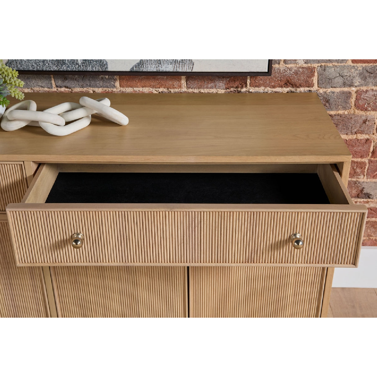   Modern European furniture - Fluted Solid Wood Media Sideboard - www.oroa.com | Oroa.com
