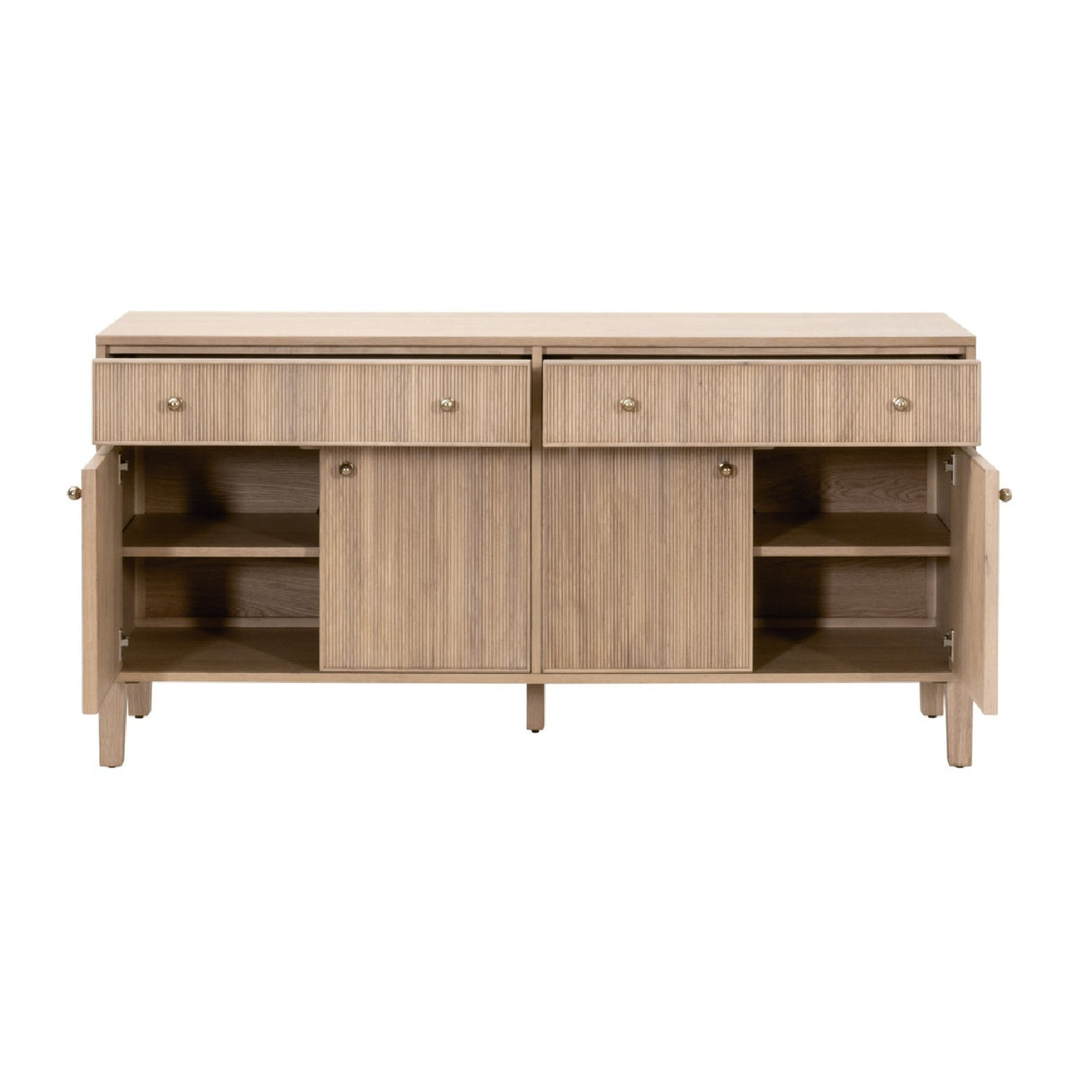   Modern European furniture - Fluted Solid Wood Media Sideboard - www.oroa.com | Oroa.com