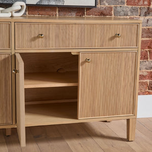   Modern European furniture - Fluted Solid Wood Media Sideboard - www.oroa.com | Oroa.com