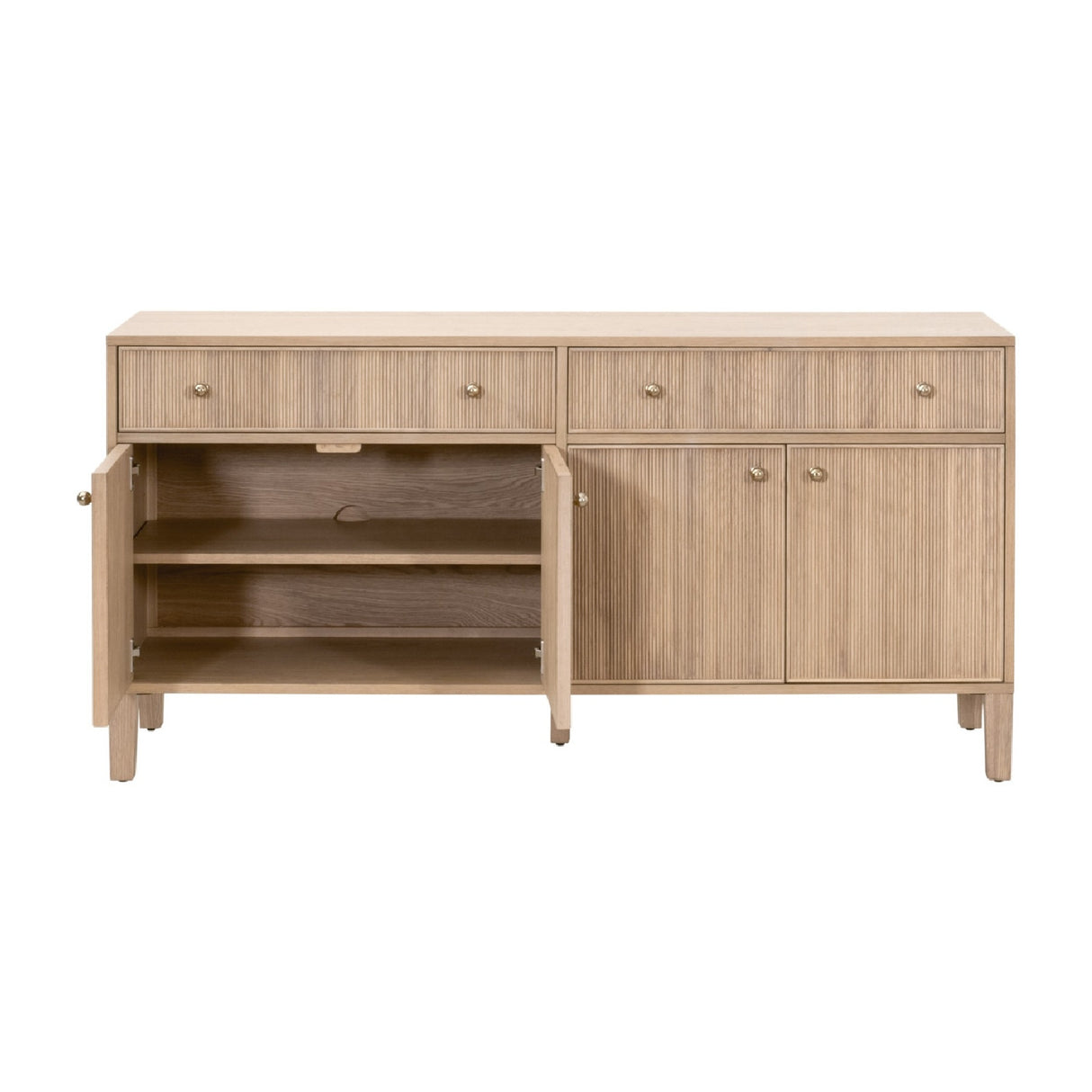   Modern European furniture - Fluted Solid Wood Media Sideboard - www.oroa.com | Oroa.com