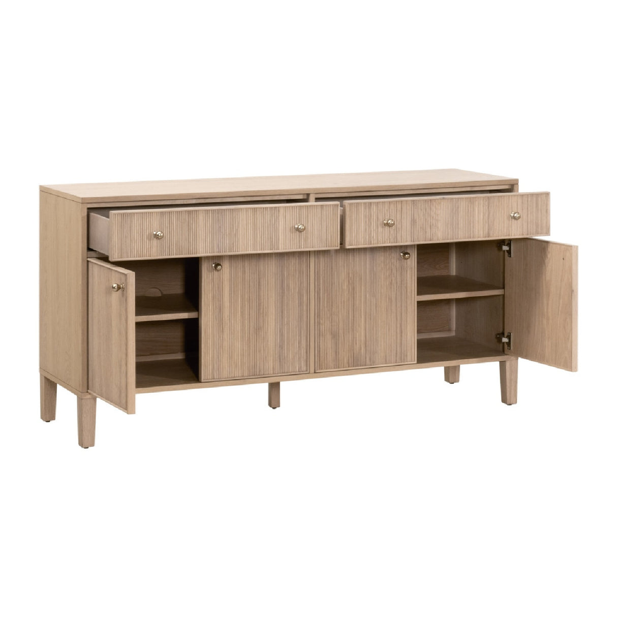   Modern European furniture - Fluted Solid Wood Media Sideboard - www.oroa.com | Oroa.com
