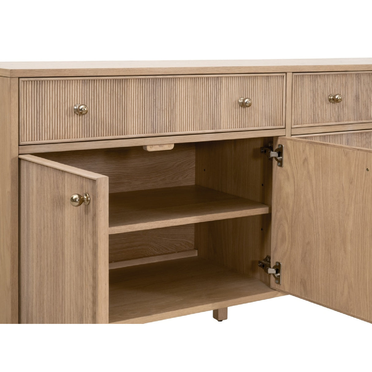   Modern European furniture - Fluted Solid Wood Media Sideboard - www.oroa.com | Oroa.com