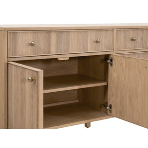   Modern European furniture - Fluted Solid Wood Media Sideboard - www.oroa.com | Oroa.com