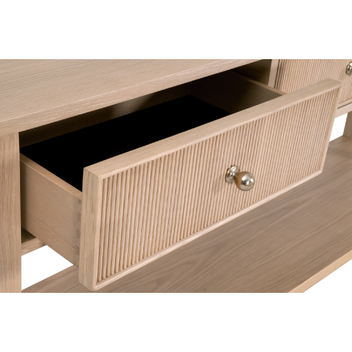   Natural Oak 3-Drawer Console Table | Oroa.com