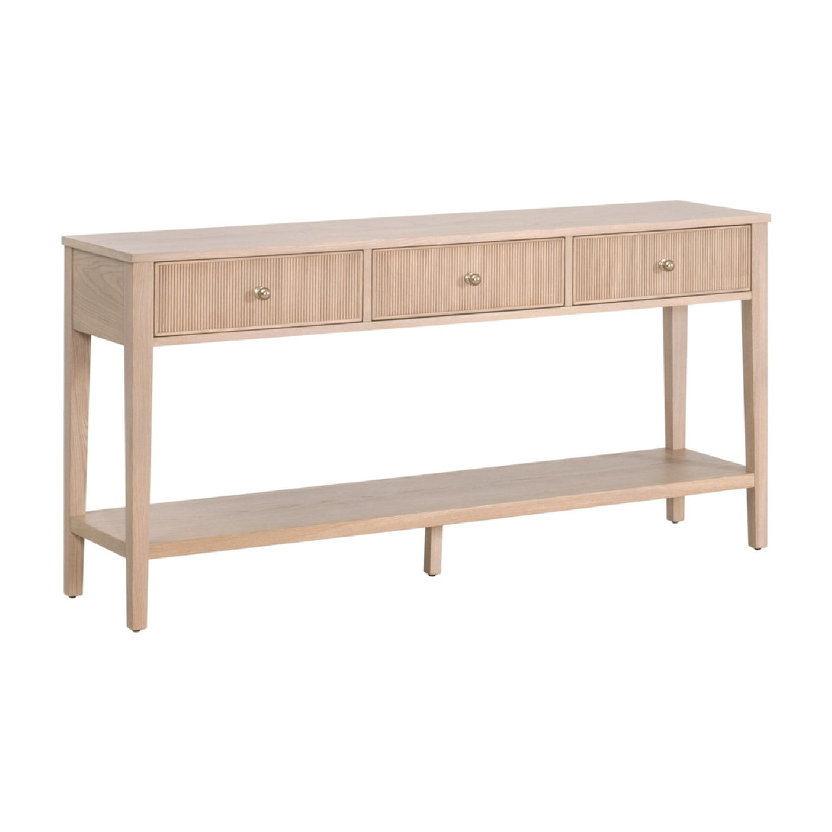   Natural Oak 3-Drawer Console Table | Oroa.com