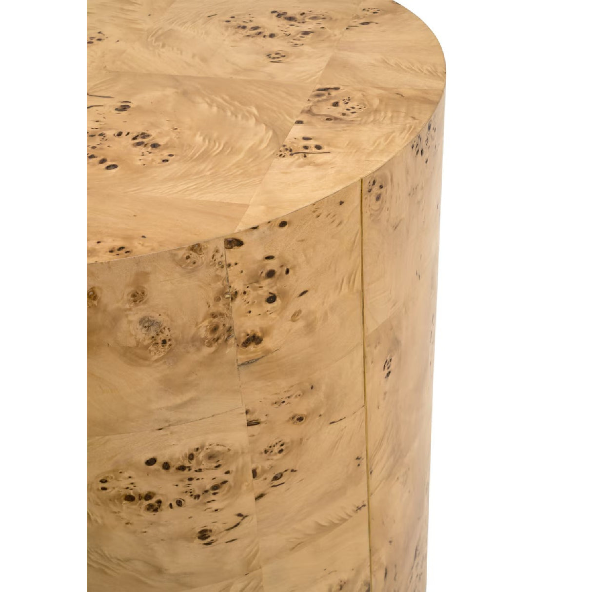  Burl Wood Cylindrical Accent Table | Oroa.com