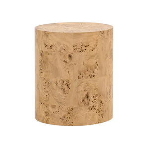   Burl Wood Cylindrical Accent Table | Oroa.com