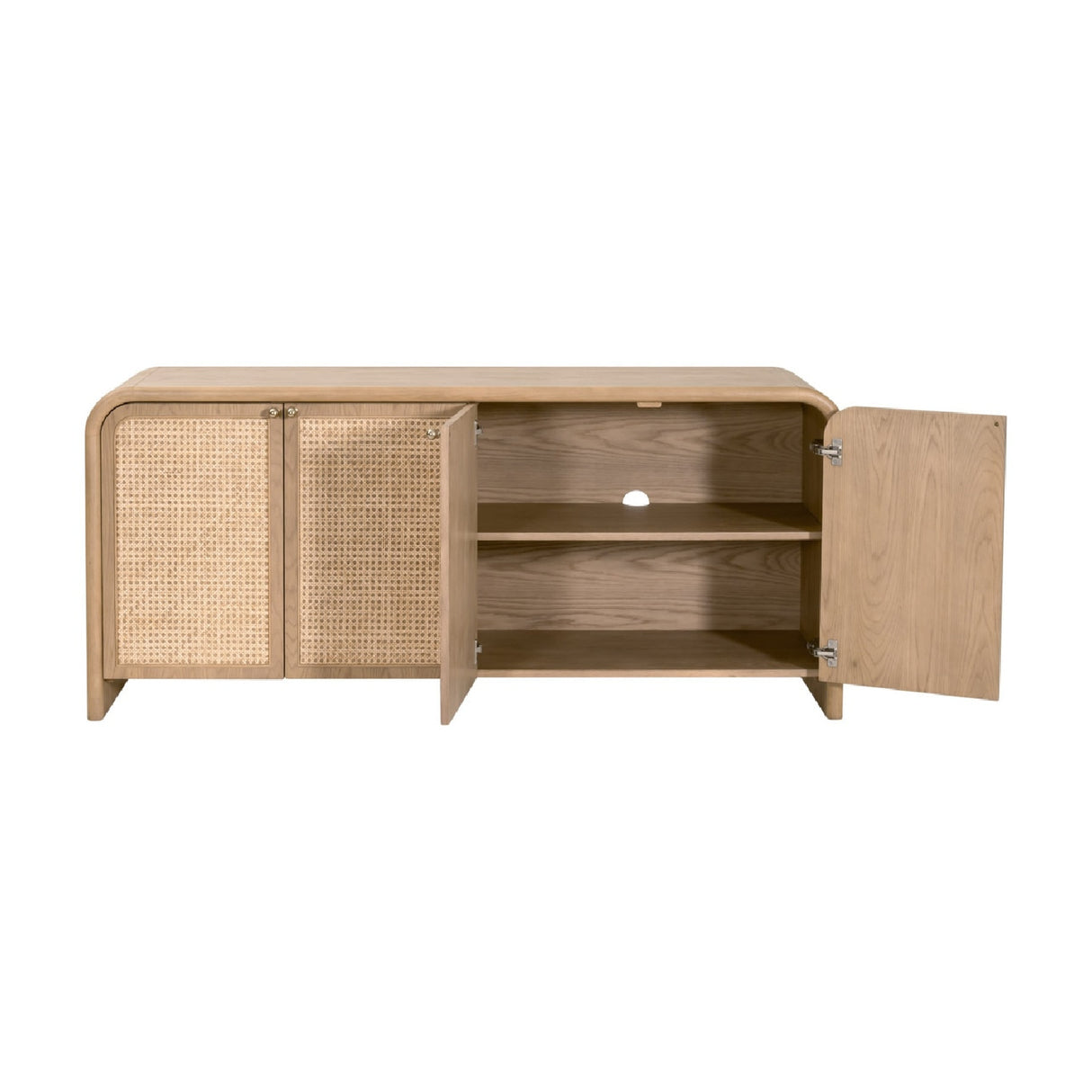   Oak Framed Cane 4-Door Sideboard | Oroa.com