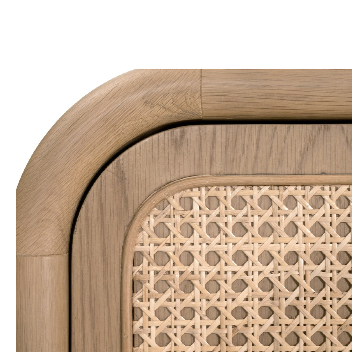   Oak Framed Cane 4-Door Sideboard | Oroa.com