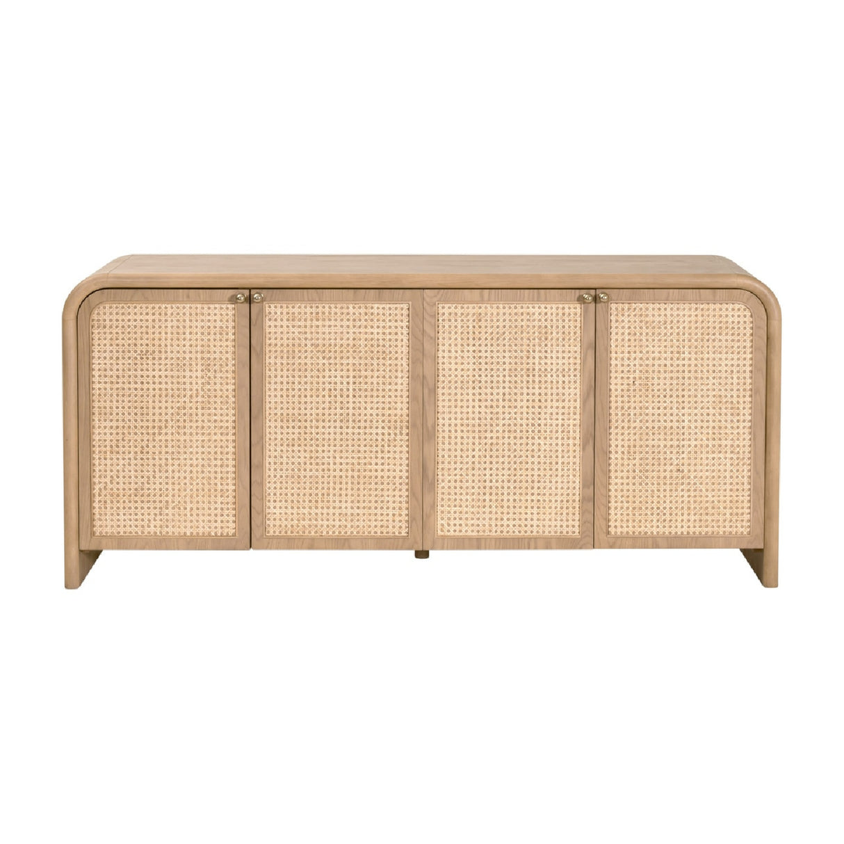   Oak Framed Cane 4-Door Sideboard | Oroa.com