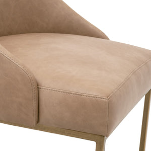   Brown Vegan Leather Dining Chairs (2) | Oroa.com
