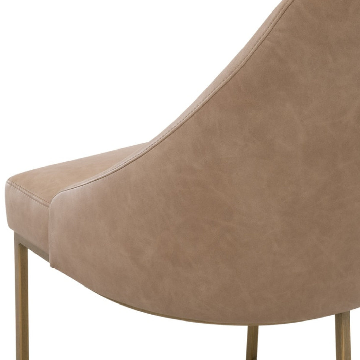   Brown Vegan Leather Dining Chairs (2) | Oroa.com