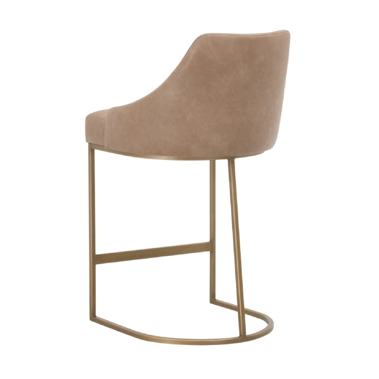  Brown Vegan Leather Counter Stools (2) | Oroa.com