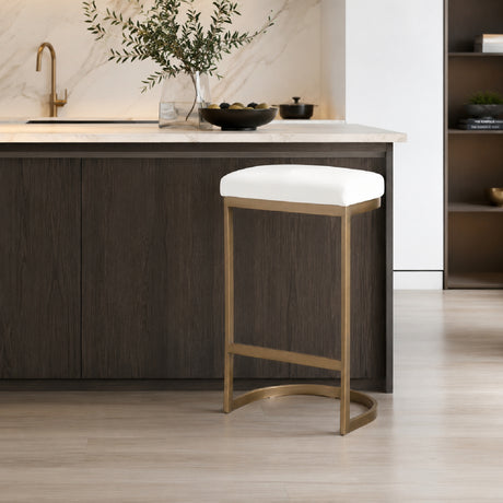   Gold Cantilevered Counter Stool | Oroa.com