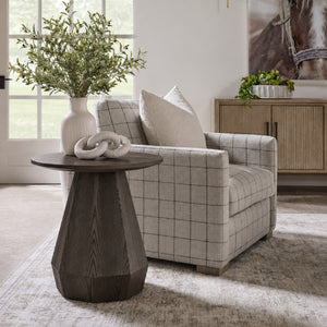   Round Wooden End Table | Oroa.com