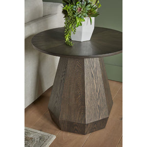   Round Wooden End Table | Oroa.com