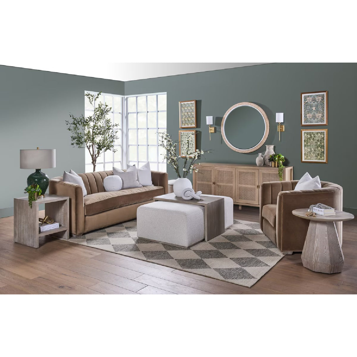   Round Wooden End Table | Oroa.com