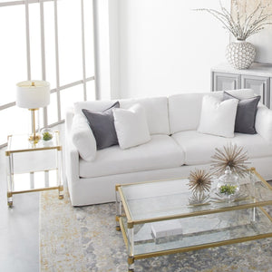   Brass Framed Glass End Table | Oroa.com