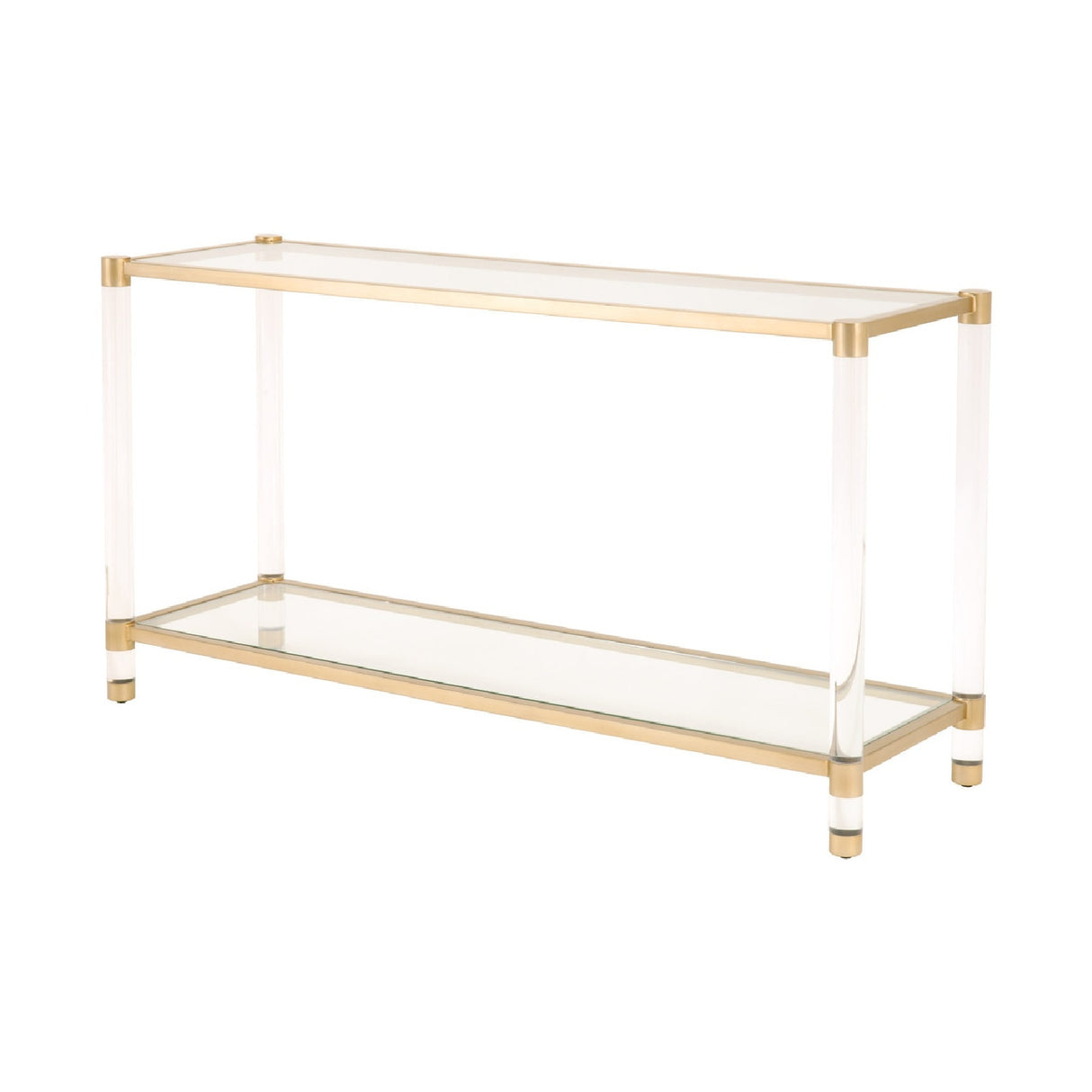   Brass Framed Glass Console Table | Oroa.com