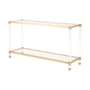   Brass Framed Glass Console Table | Oroa.com