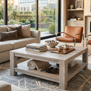   Gray Acacia Wooden Coffee Table | Oroa.com